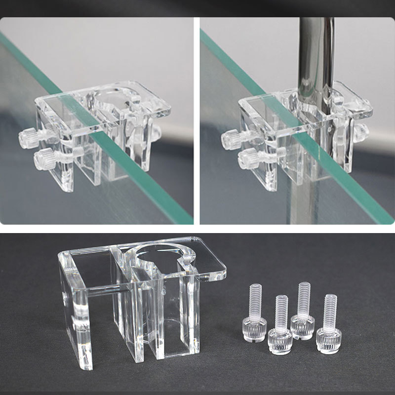 Planted Aquarium Accessories - Fish Tank Acrylic Water Pipe Clamps
