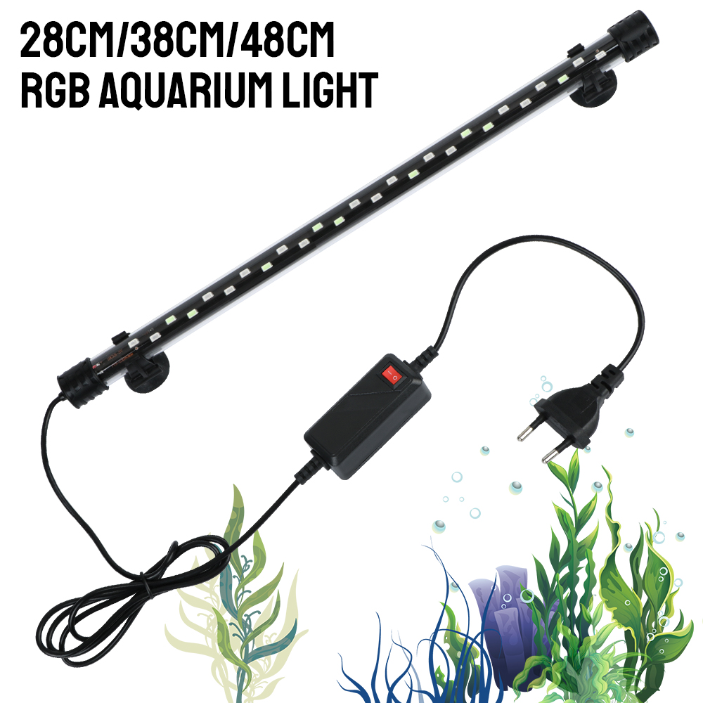 Aquarium Plant Grow Light - 90~260V Aquarium Submersible Lamp RGB Fish