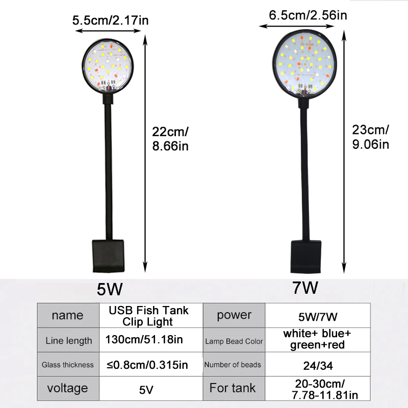 USB Aquarium LED Lamp Fish Tan - đánh giá và giá Aquarium Plant Display