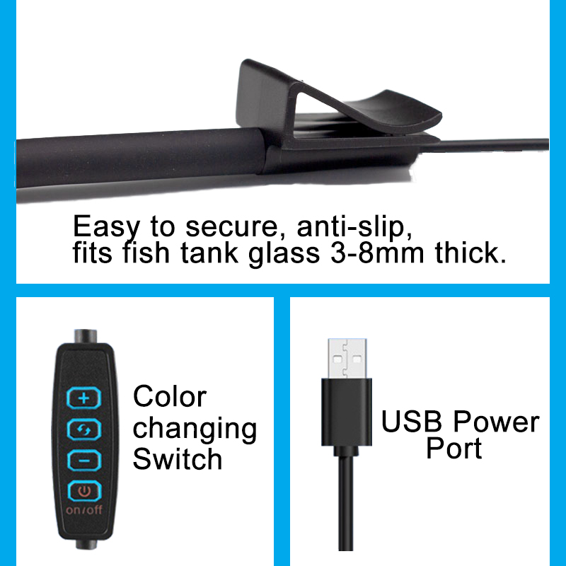 USB Aquarium LED Lamp Fish Tan - đánh giá và giá Aquarium Plant Display