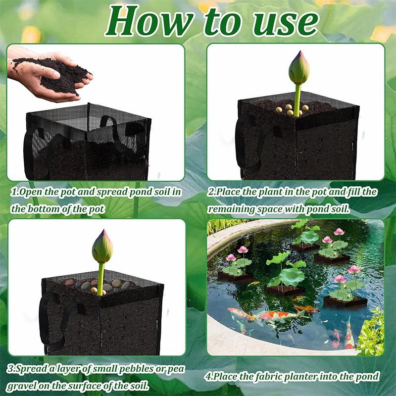 4 Pcs Black Mesh Pond Planting - đánh giá và giá Aquarium Plant