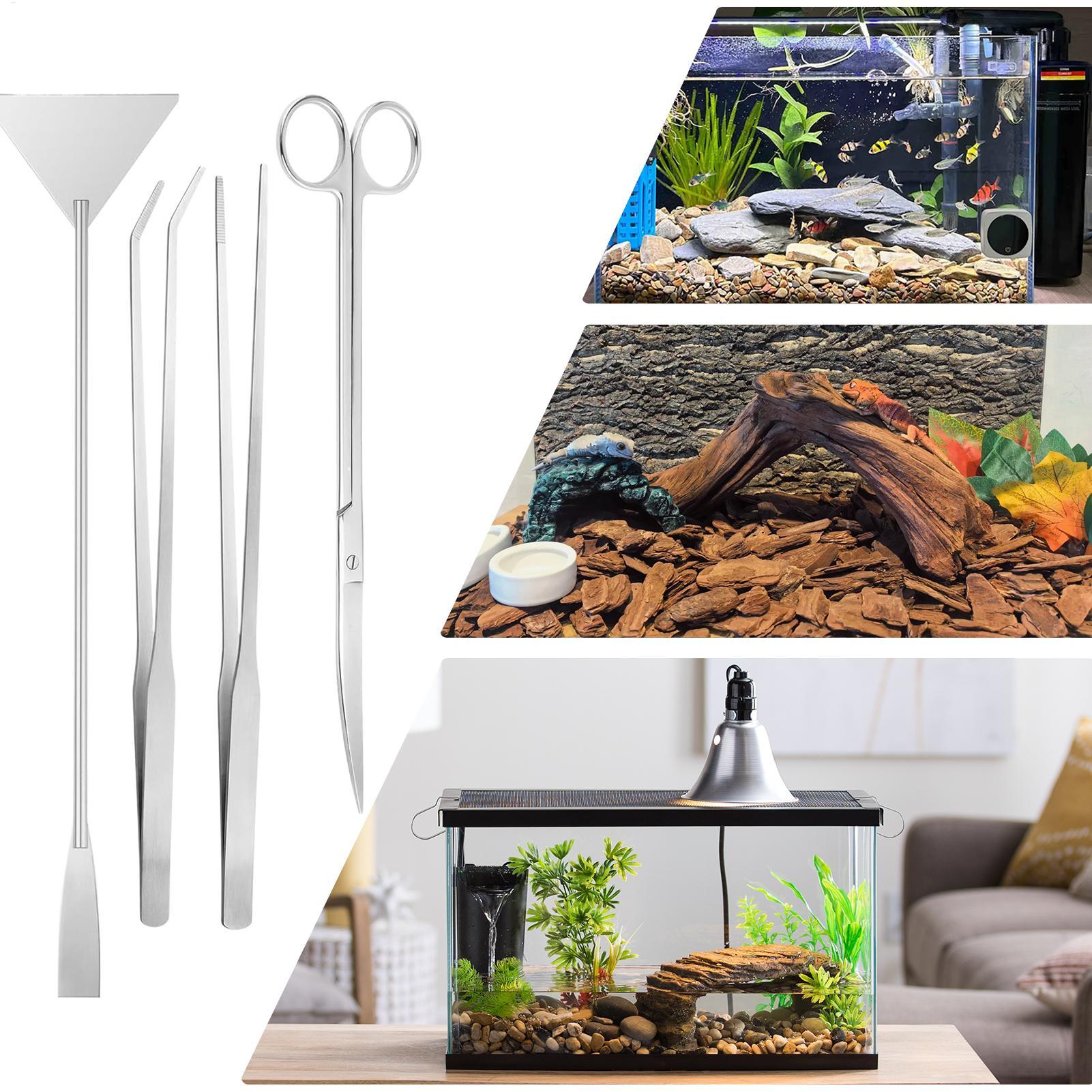 4pcs Aquarium Tool Kit Stainle - đánh giá và giá Planted Aquarium Cleaning Kit