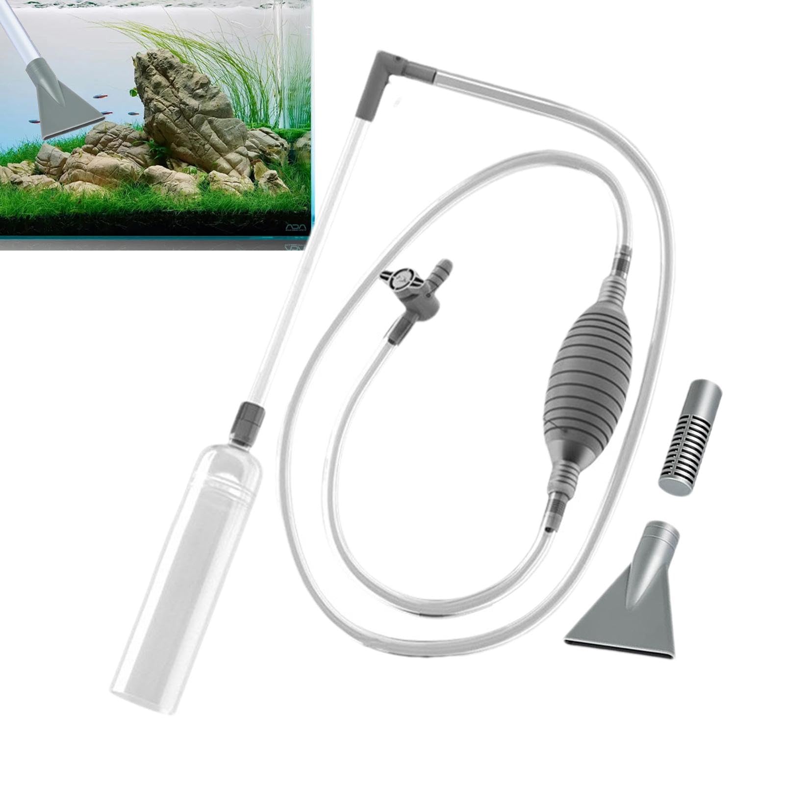 Fish Tank Aquarium Siphon Vacu - đánh giá và giá Planted Aquarium Cleaning Kit