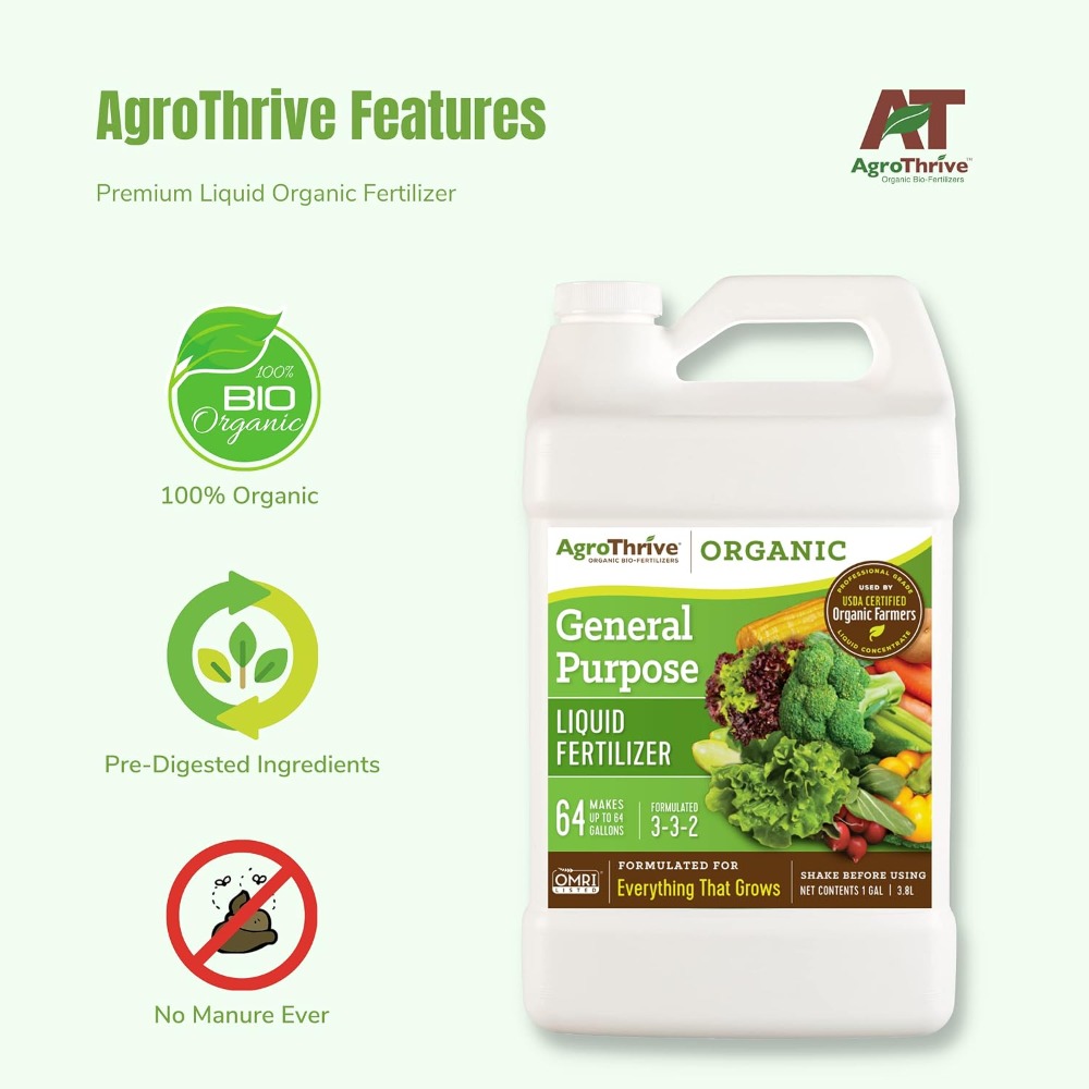 AgroThrive All Purpose Organic - đánh giá và giá Liquid Fertilizer All In
