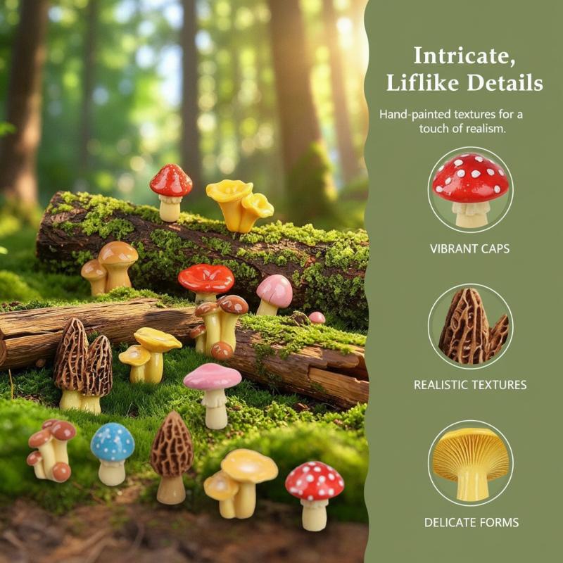 Mini Resin Mushroom Ornament H - đánh giá và giá Planted Aquarium Mini